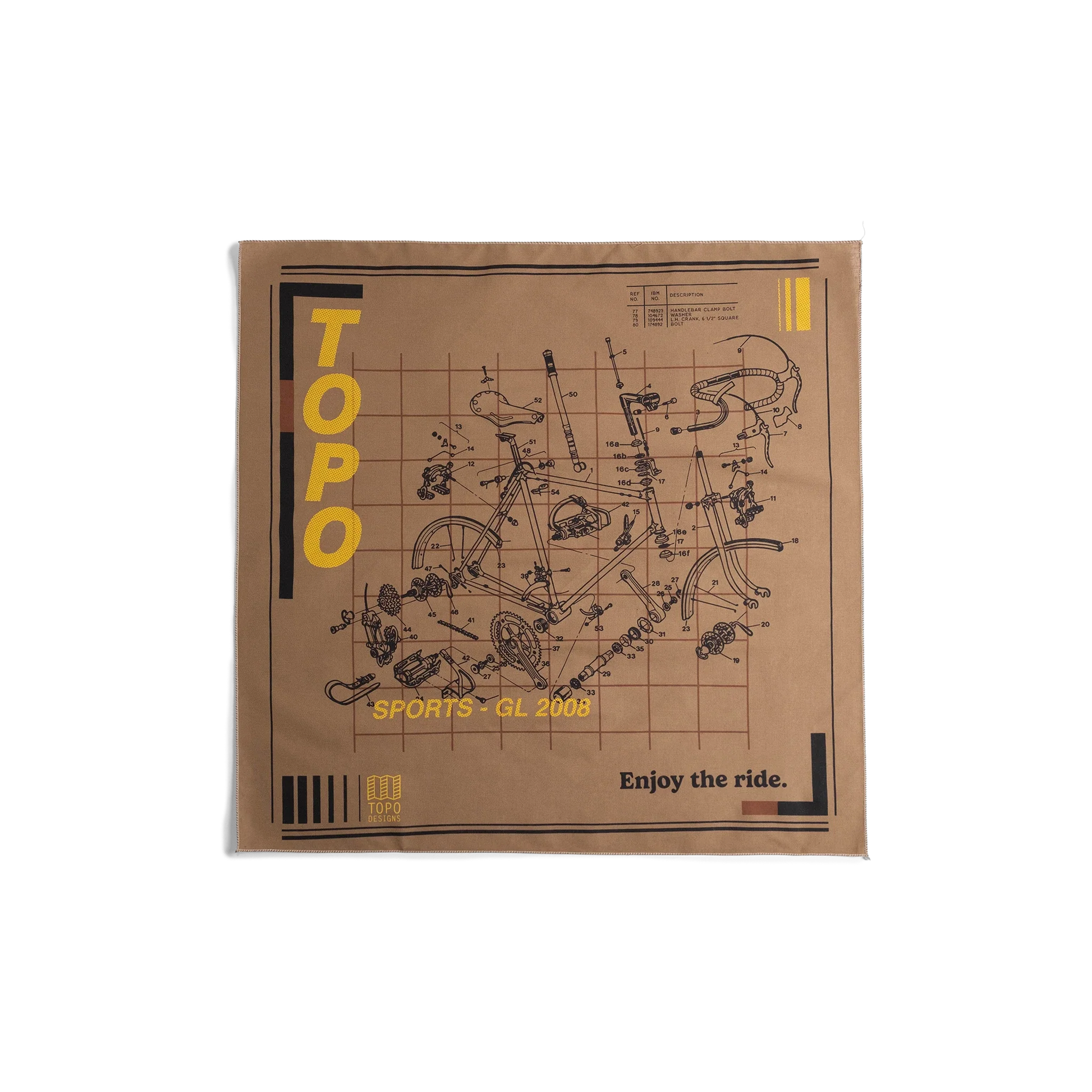 Topo Designs x Pine Printshop Enjoy The Ride Bandana