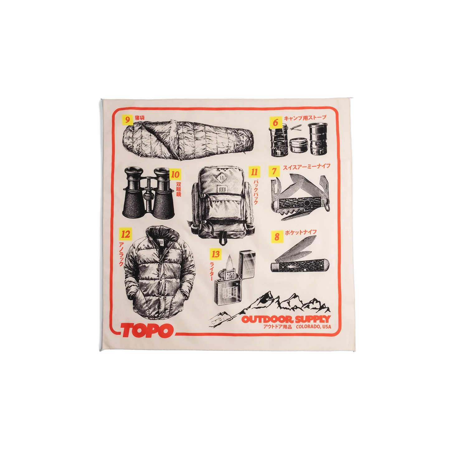 Topo Designs x Pine Printshop Catalog Bandana